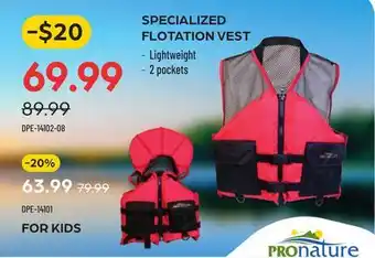 Pronature SPECIALIZED FLOTATION VEST offer