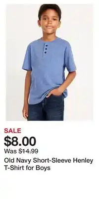 Old Navy Old Navy Short-Sleeve Henley T-Shirt for Boys offer