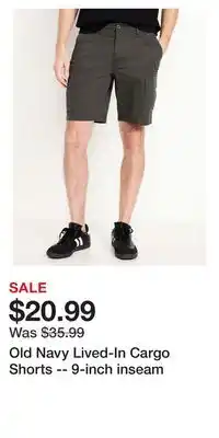 Old Navy Old Navy Lived-In Cargo Shorts -- 9-inch inseam offer