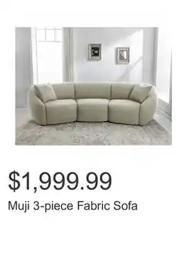 Costco Muji 3-piece Fabric Sofa offer