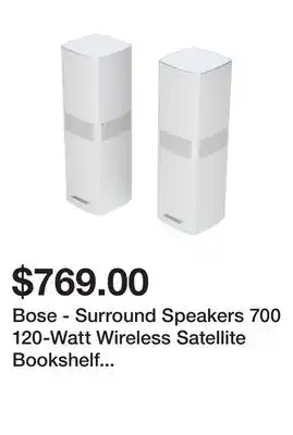 Newegg Bose - Surround Speakers 700 120-Watt Wireless Satellite Bookshelf Speakers (Pair) - White offer