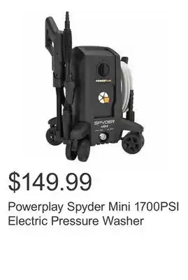 Costco Powerplay Spyder Mini 1700PSI Electric Pressure Washer offer