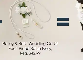 Petvalu Bailey & Bella Wedding Collar Four-Piece Set in Ivory offer