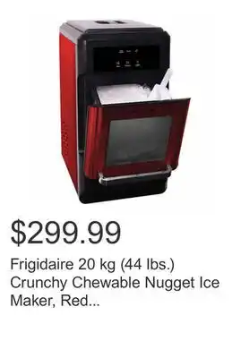 Costco Frigidaire 20 kg (44 lbs.) Crunchy Chewable Nugget Ice Maker, Red Stainless Steel offer