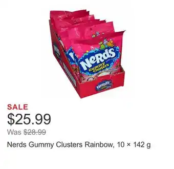 Costco Nerds Gummy Clusters Rainbow, 10 × 142 g offer