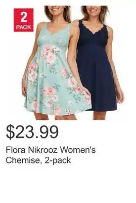 Costco Flora Nikrooz Women's Chemise, 2-pack offer