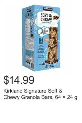 Costco Kirkland Signature Soft & Chewy Granola Bars, 64 × 24 g offer