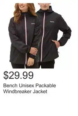 Costco Bench Unisex Packable Windbreaker Jacket offer