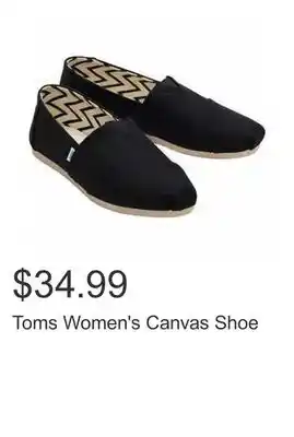 Costco Toms Women's Canvas Shoe offer