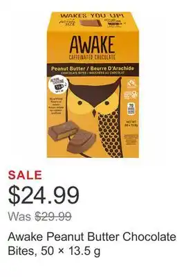 Costco Awake Peanut Butter Chocolate Bites, 50 × 13.5 g offer