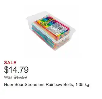 Costco Huer Sour Streamers Rainbow Belts, 1.35 kg offer