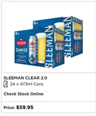 The Beer Store SLEEMAN CLEAR 2.0 offer