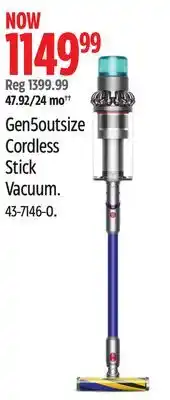 Canadian Tire Dyson Gen5outsize Cordless Stick Vacuum offer