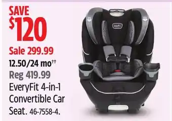 Canadian Tire Evenflo EveryFit 4-in-1 Convertible Car Seat offer