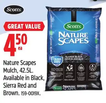 Canadian Tire Scotts Nature Scapes Mulch, 42.5L offer