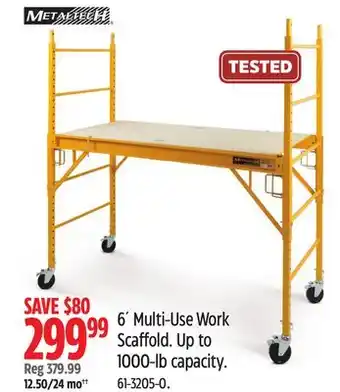 Canadian Tire Metaltech 6' Multi-Use Work Scaffold offer