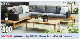 Canadian Tire CANVAS Edenvale Sectional Set, 4-Pc offer