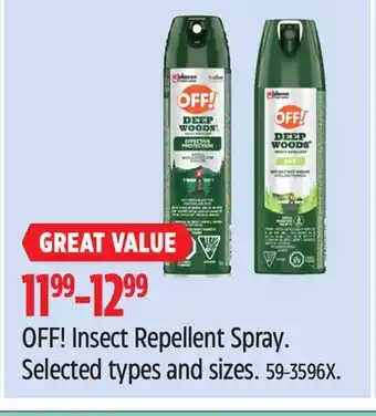 Canadian Tire OFF! Insect Repellent Spray offer