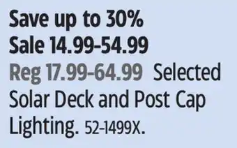 Canadian Tire NOMA Selected Solar Deck and Post Cap Lighting offer