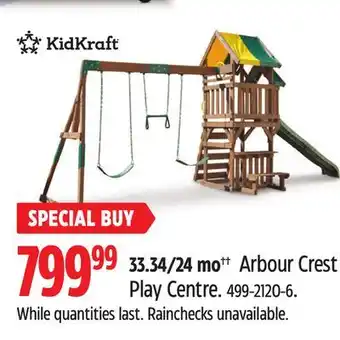 Canadian Tire KidKraft Arbour Crest Play Centre offer
