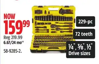 Canadian Tire Stanley Professional Grade Black Chrome Socket Set, 229-pc, SAE/Metric offer