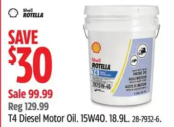 Canadian Tire Shell Rotella T4 Diesel Motor Oil offer