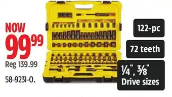 Canadian Tire Stanley Professional Grade Black Chrome Socket Set, 122-pc, SAE/Metric offer
