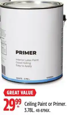 Canadian Tire Premier Ceiling Paint or Primer offer