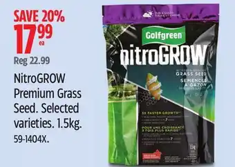 Canadian Tire GOLFGREEN NitroGROW Premium Grass Seed offer