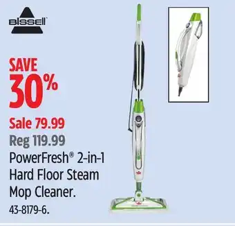 Canadian Tire Bissell PowerFresh 2-in-1 Hard Floor Steam Mop Cleaner offer