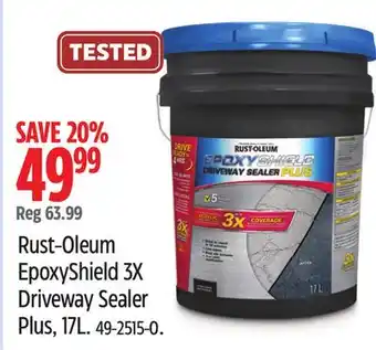 Canadian Tire Rust-Oleum EpoxyShield 3X Driveway Sealer Plus, 17L offer