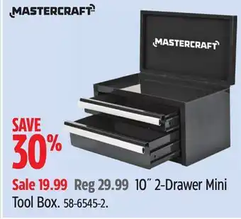 Canadian Tire Mastercraft 10˝ 2-Drawer Mini Tool Box offer