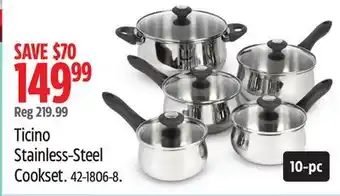 Canadian Tire Lagostina Ticino Stainless-Steel Cookset offer