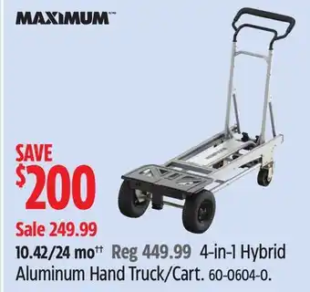 Canadian Tire MAXIMUM 4-in-1 Hybrid Aluminum Hand Truck/Cart offer