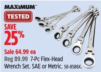 Canadian Tire MAXIMUM 7-Pc Flex-Head Wrench Set offer