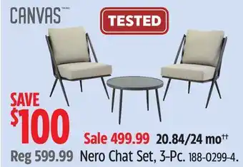 Canadian Tire CANVAS Nero Chat Set, 3-Pc offer