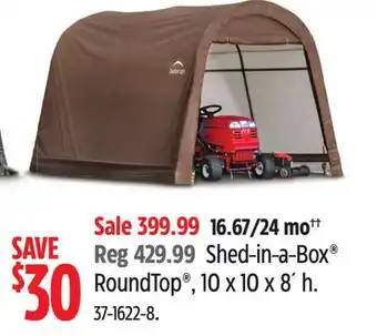 Canadian Tire Shelter Logic Shed-in-a-Box RoundTop, 10 x 10 x 8' h offer