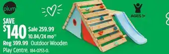 Canadian Tire Plum Outdoor Wooden Play Centre offer
