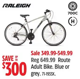 Canadian Tire Raleigh Route Adult Bike offer