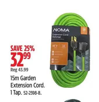 Canadian Tire NOMA 15m Garden Extension Cord offer