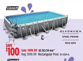 Canadian Tire Coleman Rectangular Pool offer