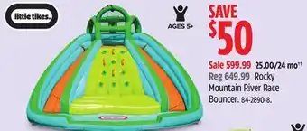 Canadian Tire Little Tikes Rocky Mountain River Race Bouncer offer