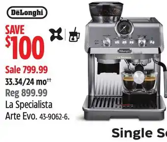 Canadian Tire DeLonghi La Specialista Arte Evo offer