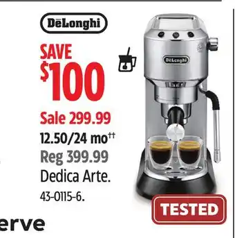 Canadian Tire DeLonghi Dedica Arte offer