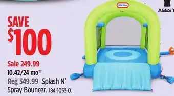 Canadian Tire Little Tikes Splash N' Spray Bouncer offer