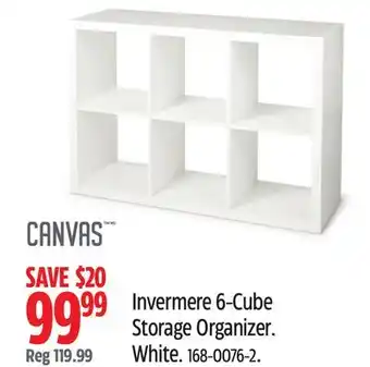 Canadian Tire CANVAS Invermere 6-Cube Storage Organizer. White offer