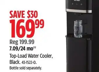 Canadian Tire Master Chef Top-Load Water Cooler, Black offer