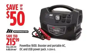 Canadian Tire MotoMaster Eliminator PowerBox 1600 offer
