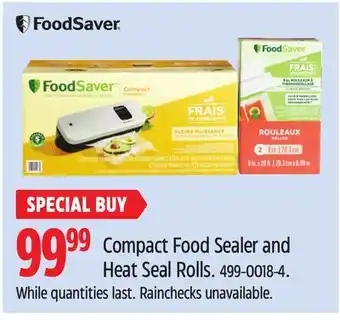 Canadian Tire FoodSaver Compact Food Sealer and Heat Seal Rolls offer