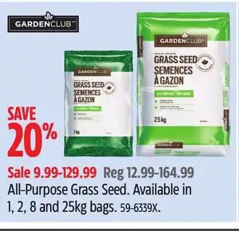Canadian Tire Garden-club All-Purpose Grass Seed offer